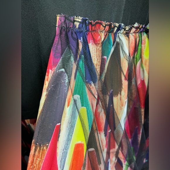 Funky artsy black multicolor dress Audience New York - Picture 3 of 9